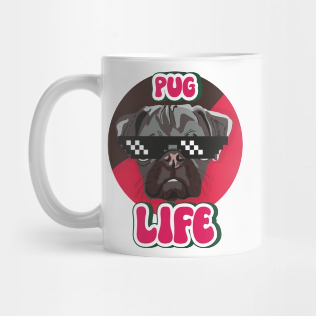 Pug life funny puppy by HomeCoquette